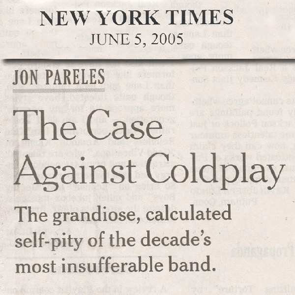 The Case Against Coldplay