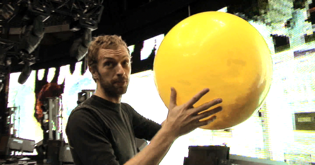 Big yellow balloons